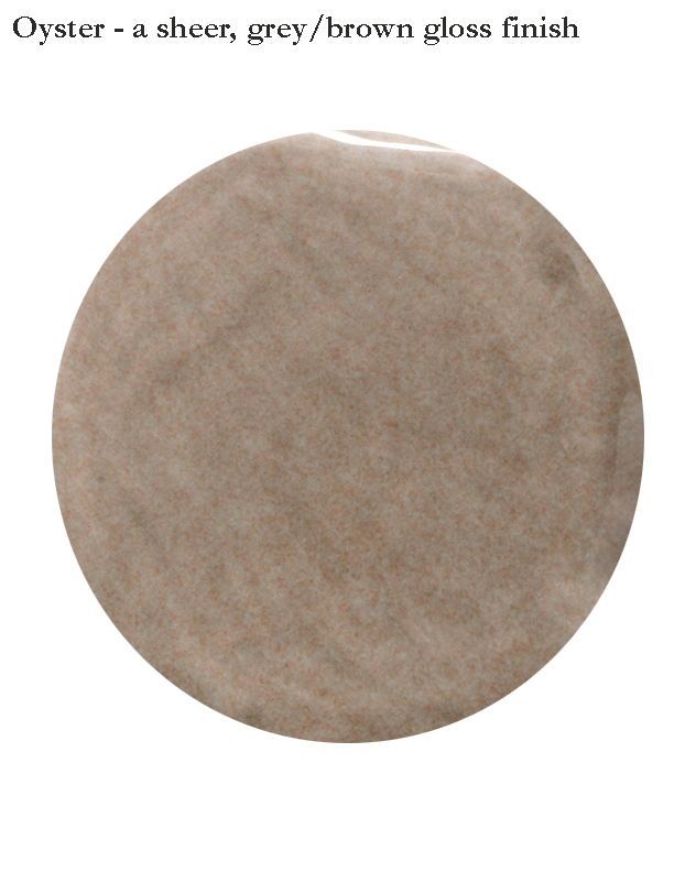 Handle & Kate's Oyster glaze finish, a sheer grey/brown gloss finish