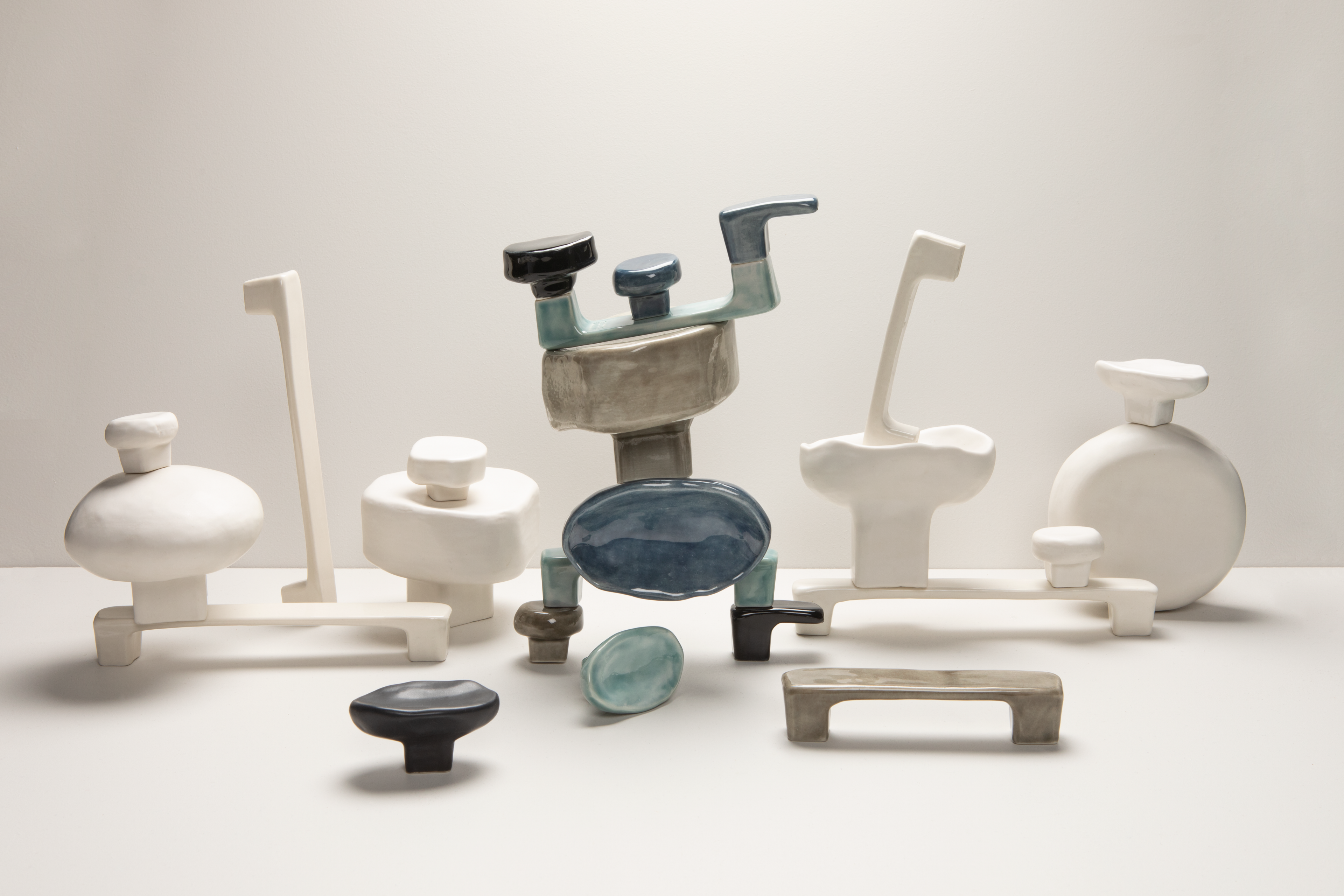 Handle & Kate handmade porcelain cabinet handles and hooks, made to order in Sydney